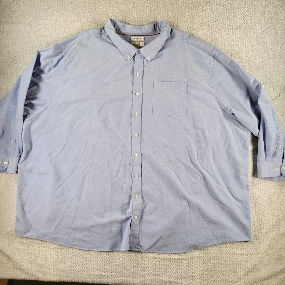 Goodthreads blue long sleeve oxford dress shirt size 6XL